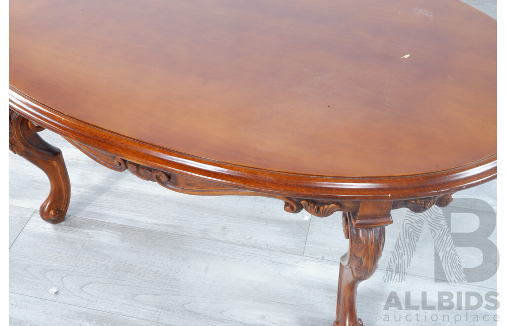 Mahogany Oval Coffee Table