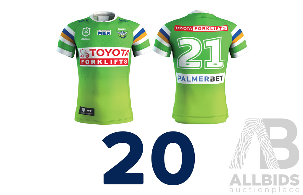 Signed by NRL Head Coach Ricky Stuart and NRLW Head Coach Darrin Borthwick - Canberra Raiders 2023 Women in League Jersey - Proceeds Towards Raiders Foundation