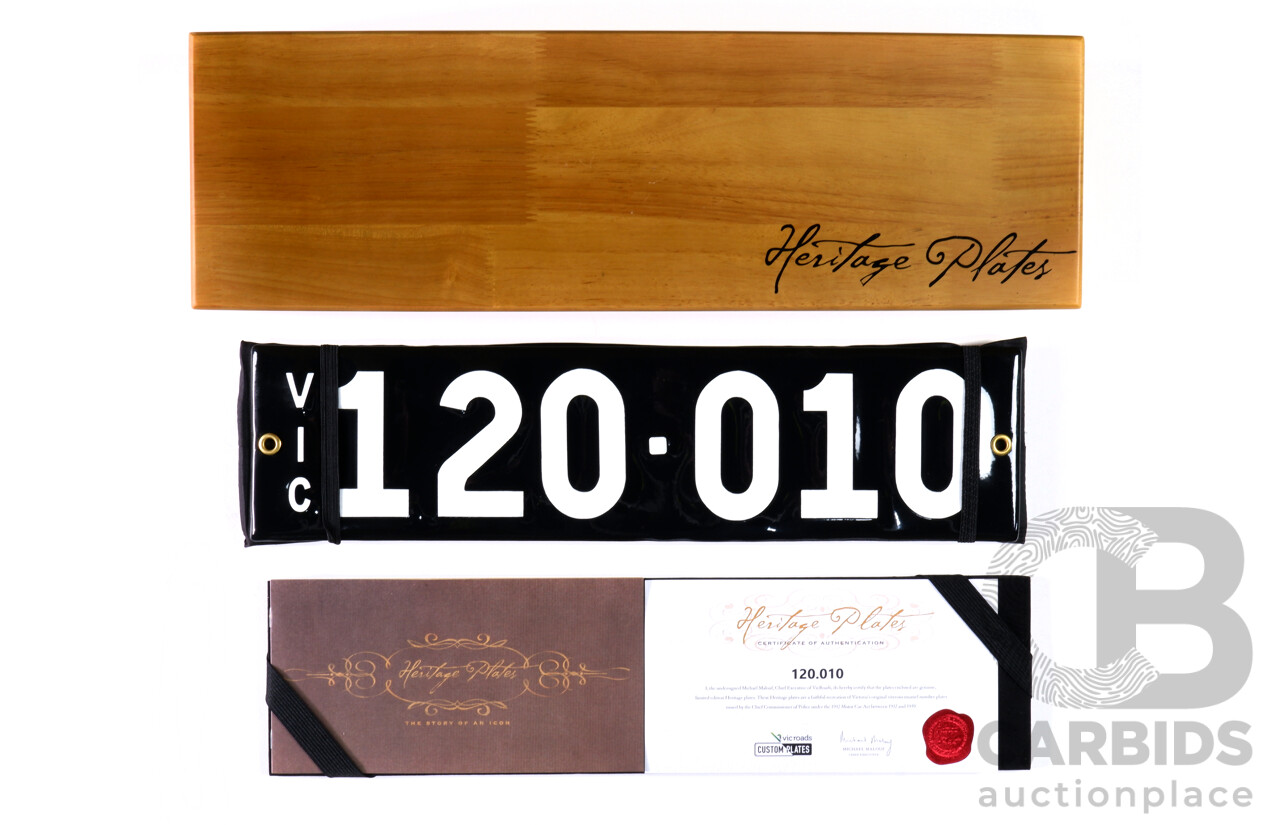 Victorian VIC 6 - Digit Heritage Number Plate 120.010