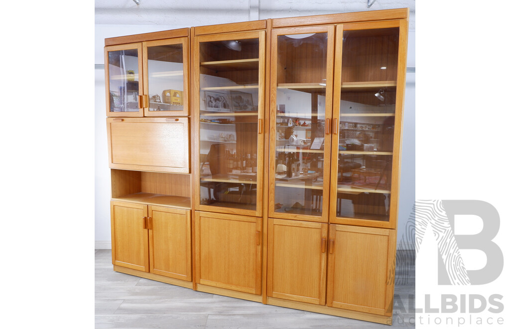 Parker Veneered Three Piece Wall Unit