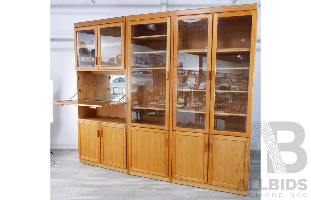 Parker Veneered Three Piece Wall Unit