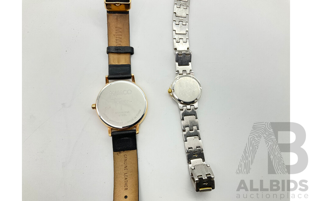 Two Ladies Wrist Watches, Mimco and Pierre Cardin