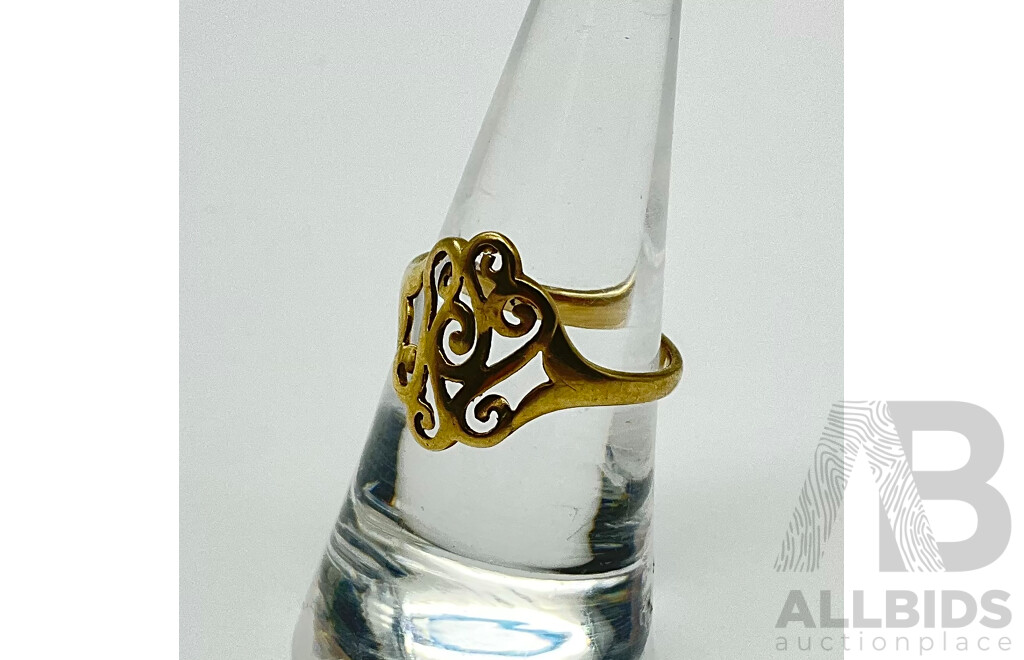 9 CT Gold Celtic Ring, Size N -  1.55 Grams