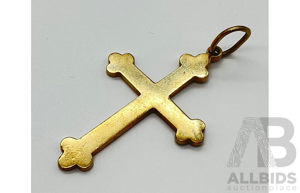 Vintage 10CT Gold Roman Cross - 10.30 Grams