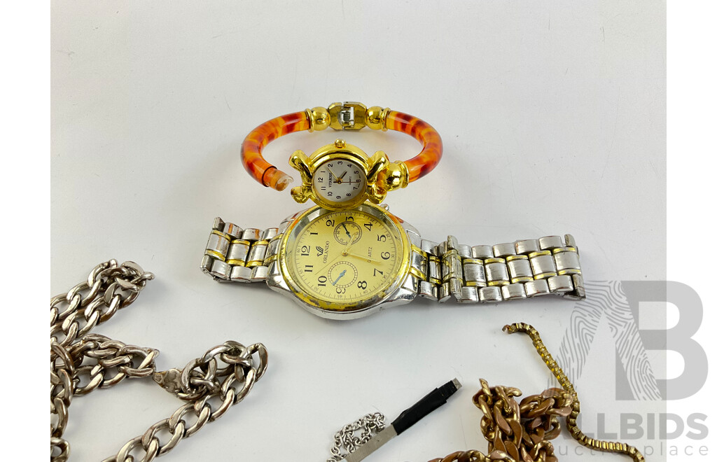 Collection of Watches, Novelty Pendants, Costume Bracelets and Necklaces