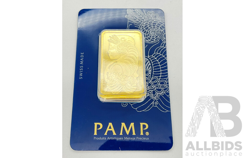 PAMP One Ounce Gold Bar 999.9