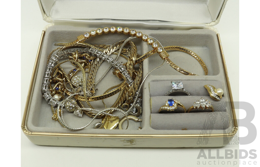 Bulk Box of Mixed Costume Jewellery Including Swarovski
