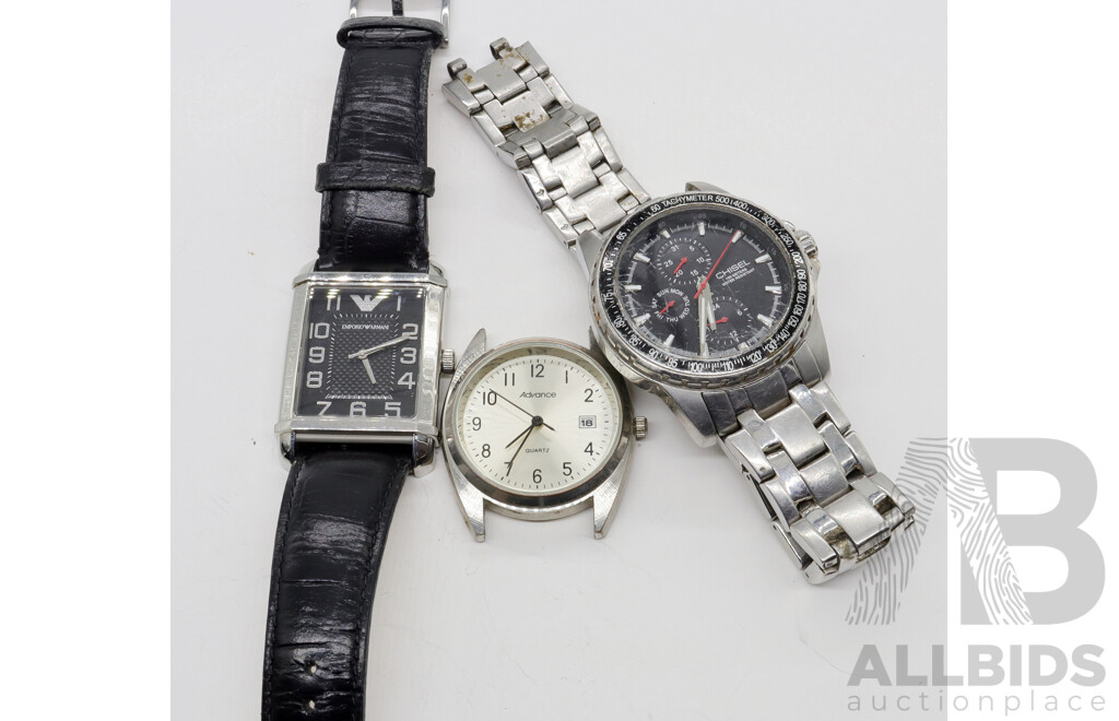 2 X Watches - Emporio Armani & Chisel