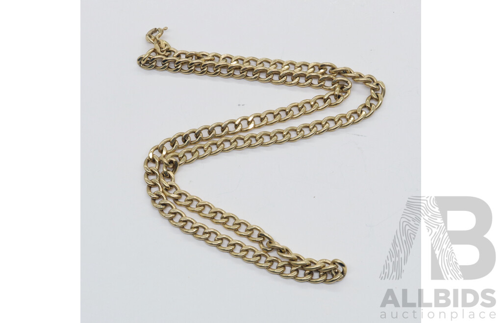 18ct Curb Link Chain, 52cm, 13.44 Grams, Hallmarked 750