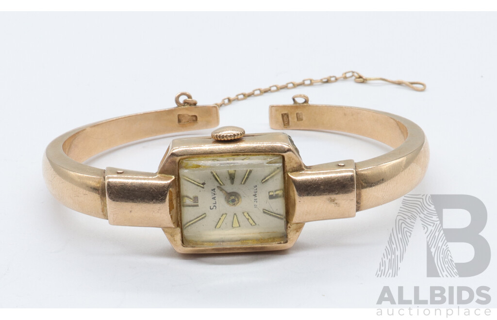 14ct Vintage Watch, Slava 14 Jewels, Hallmarked 583, 18.81 Grams