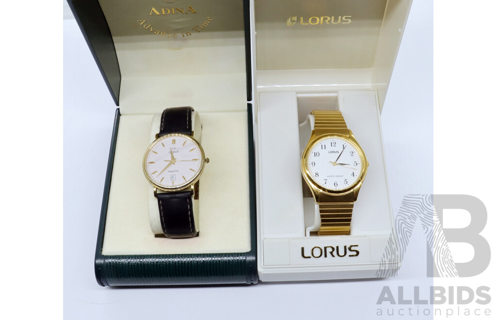 Lorus V501-8B60 40mm Casing, in Box & Adina Analogue Wrist Watch in Box 38mm Casing