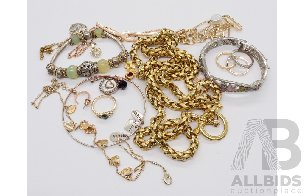 Large Collection of Mixed Jewellery Including Some Interesting Pieces, Mostly Gold Plated