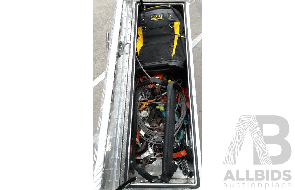 Large Aluminium Toolbox with Assorted Tools and Equipment