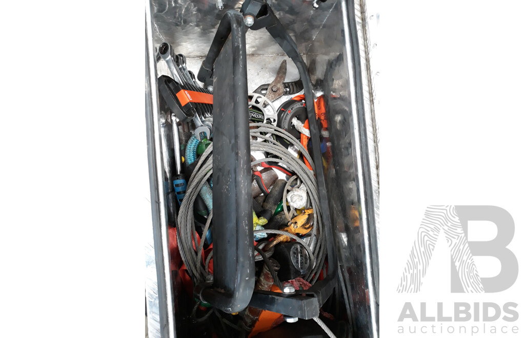 Large Aluminium Toolbox with Assorted Tools and Equipment