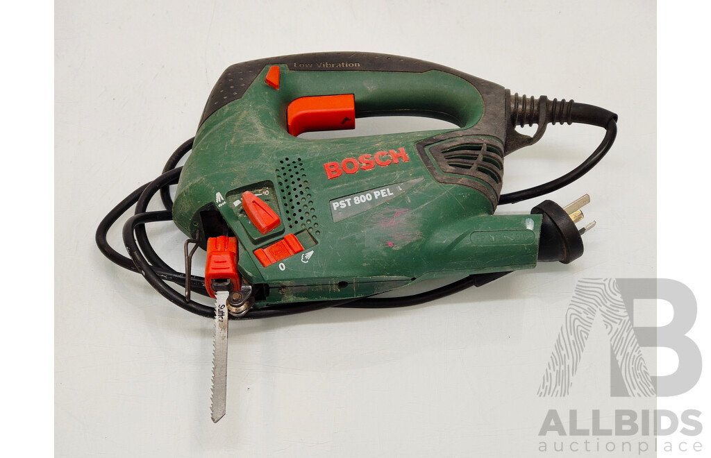 Lot of 3 Tools : 1 RYOBI Hedge Trimmer, 1 DEWALT Grinder, 1 Bosch Jigsaw