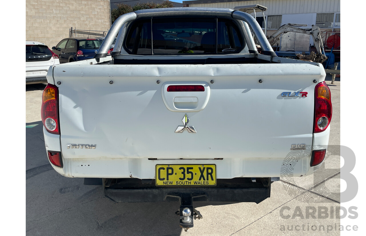 7/2012 Mitsubishi Triton Glx-R (4x4) MN MY12 Double Cab Utility White 2.5L
