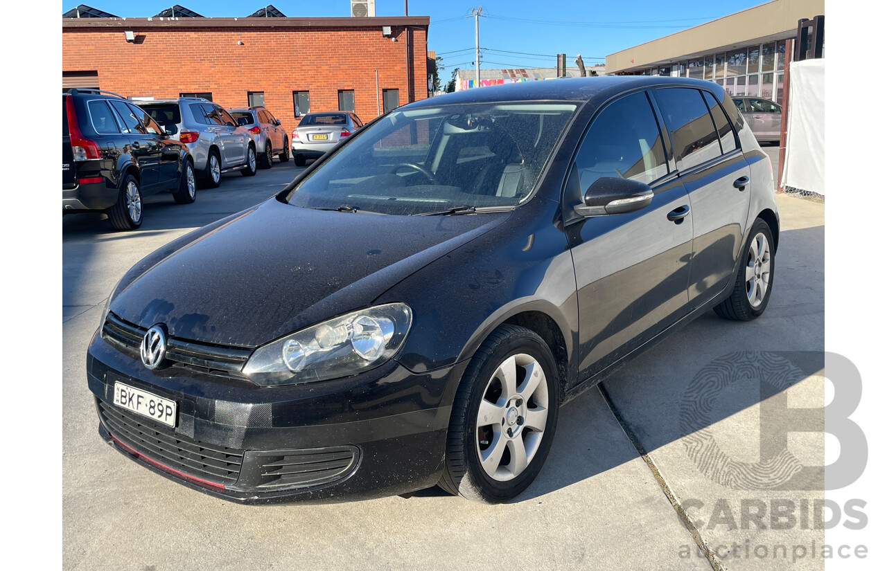 6/2009 Volkswagen Golf 90 TSI Trendline 1K 6TH GEN 5d Hatchback Black 1.4L