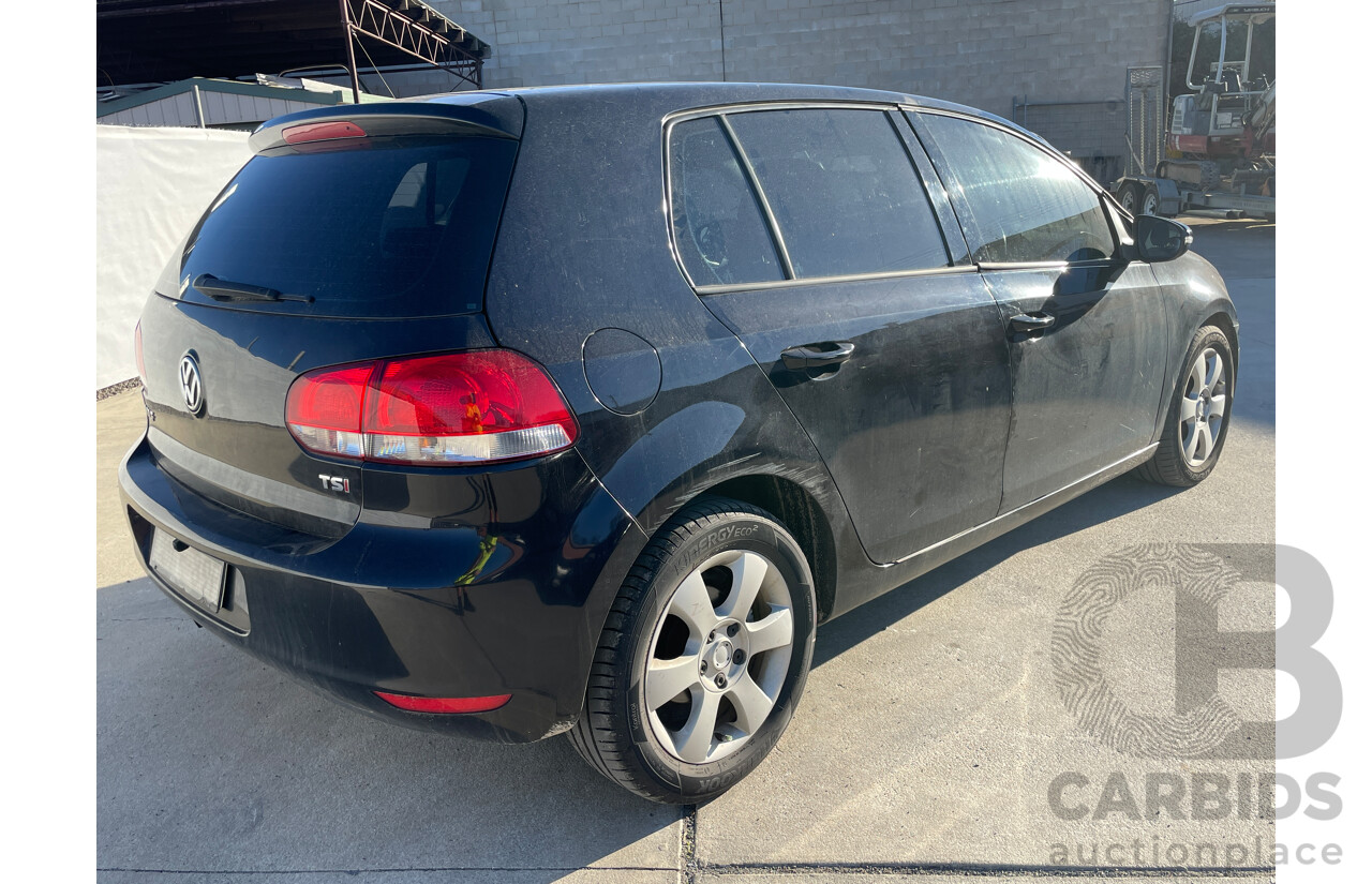 6/2009 Volkswagen Golf 90 TSI Trendline 1K 6TH GEN 5d Hatchback Black 1.4L