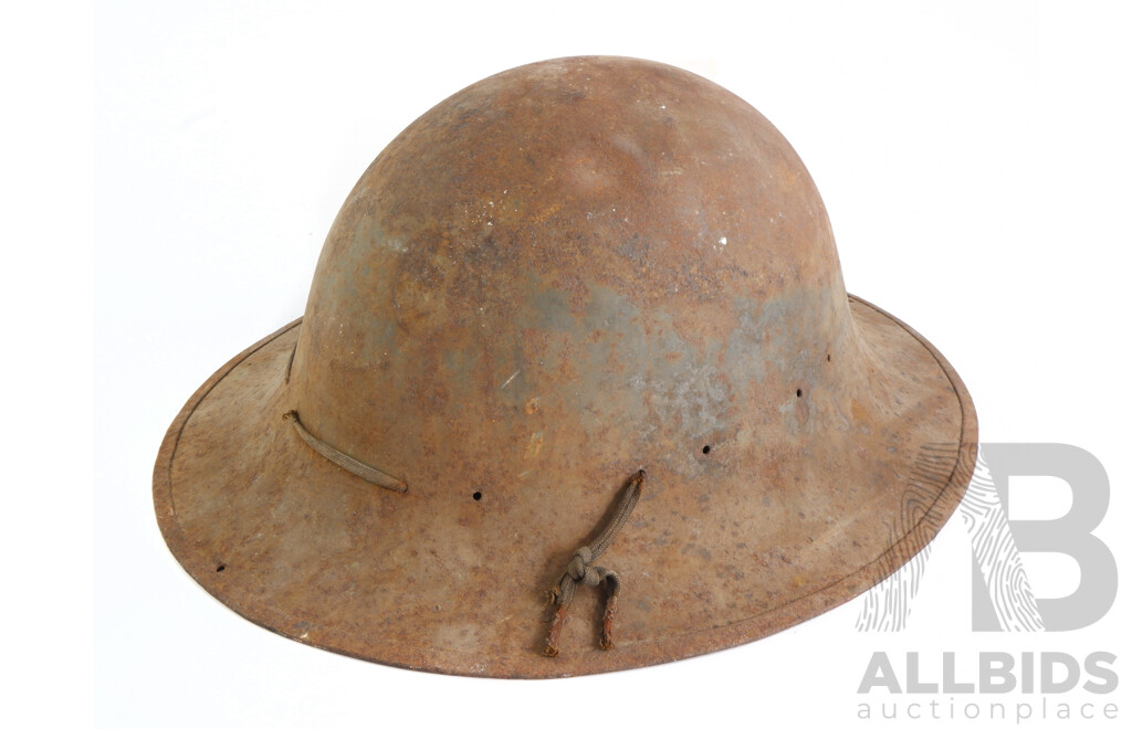 WW2 United Kingdom Home Front Army Helmet with Original Patina