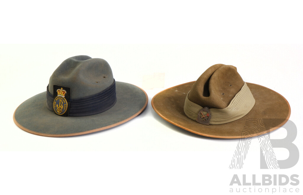 Two Mountcastle Hats, Royal Australian Navy and Australian Army Cadets Both Size 58