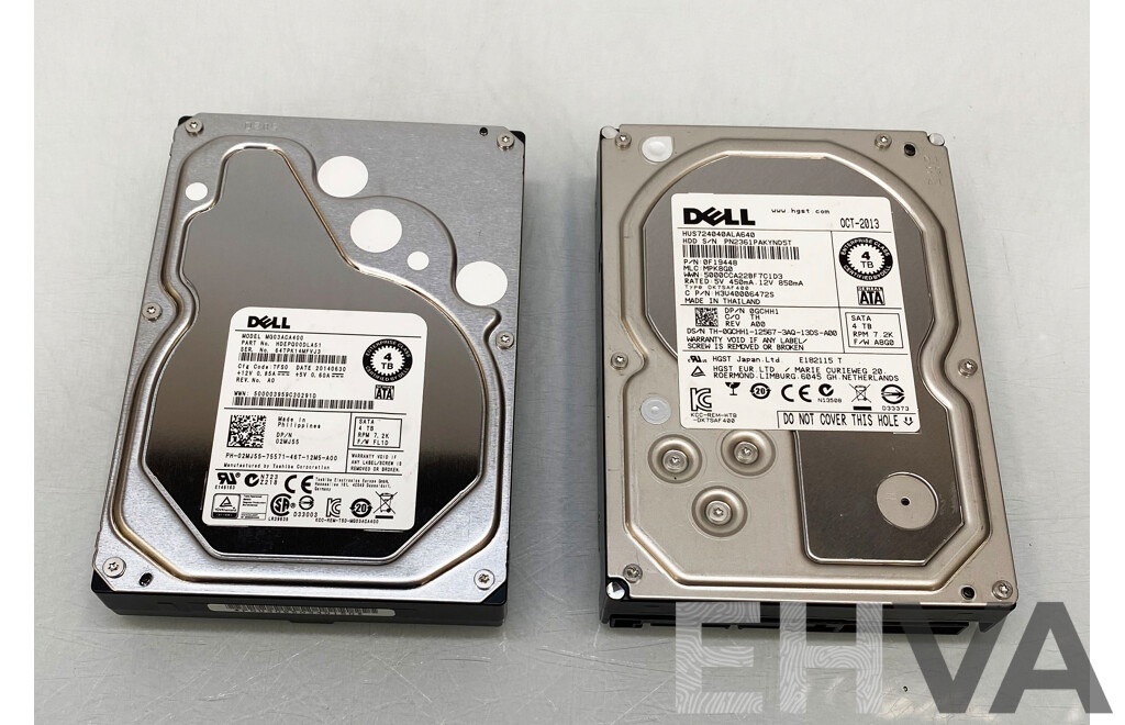 Dell  4TB 7.2K SATA 3.5-Inch Hard Drive - Lot of Two