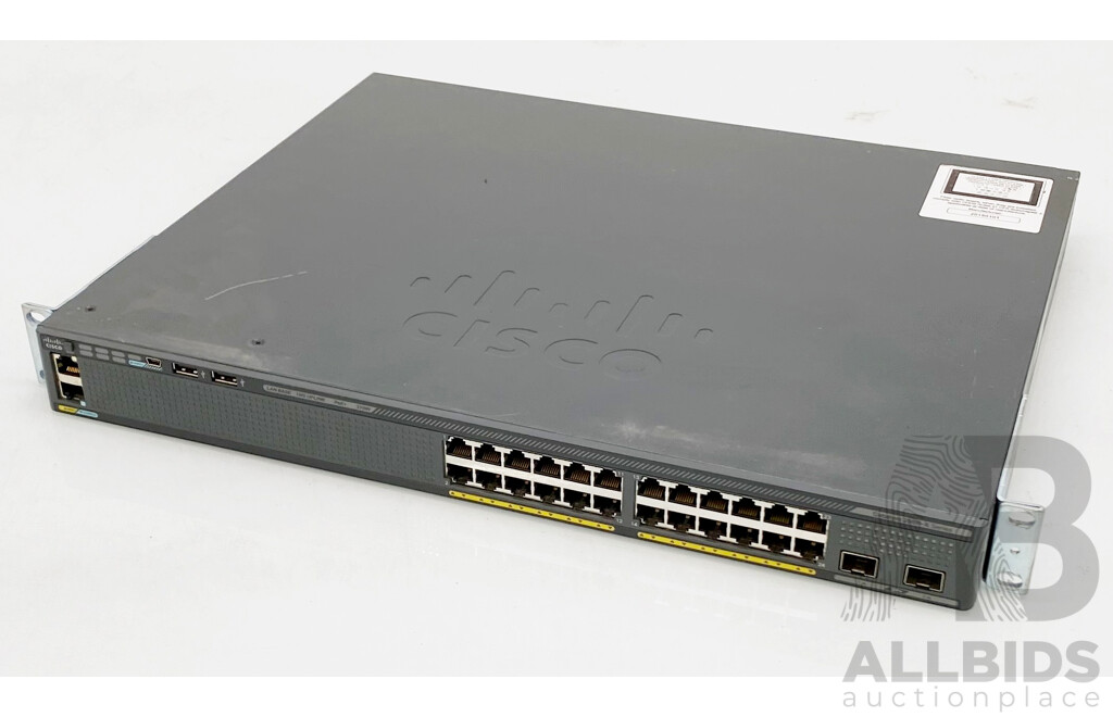 Cisco (WS-C2960X-24PD-L) Catalyst 2960-X Series 24-Port Gigabit PoE+ Switch