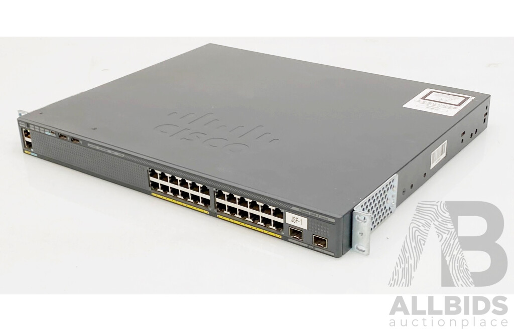 Cisco (WS-C2960X-24PD-L) Catalyst 2960-X Series 24-Port Gigabit PoE+ Switch
