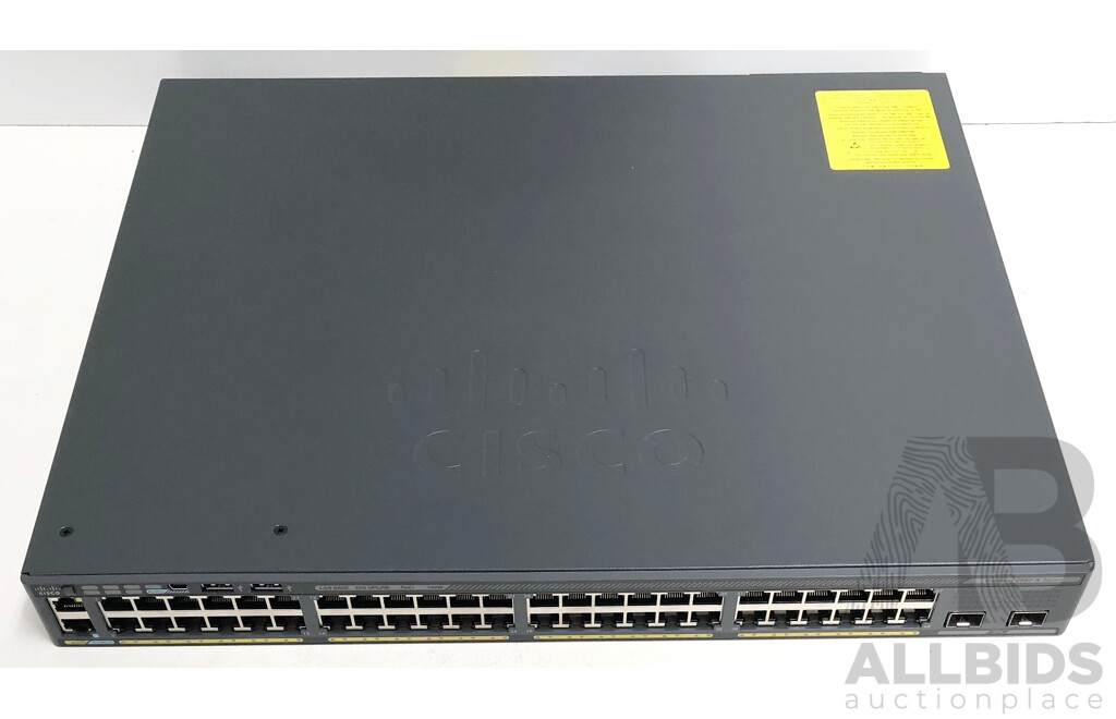 Cisco (WS-C2960X-48FPD-L) Catalyst 2960-X Series 48-Port Gigabit Ethernet PoE+ Switch