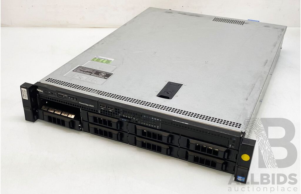 Dell PowerEdge R520 Dual Intel Xeon (E5-2440) 2.4GHz-2.9GHz 6-Core CPU 2RU Server W/ 64GB DDR3
