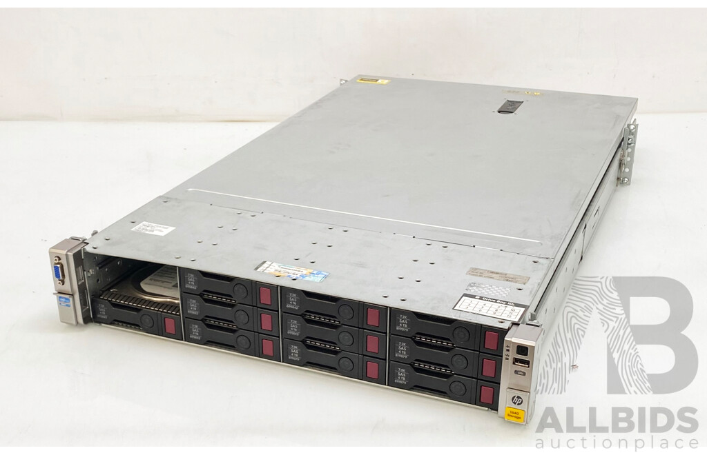 HP 1640 Storage Intel Xeon (E5-2407 V2) 2.40GHz  4 Core CPU 2RU Server W/ 40TB Storage