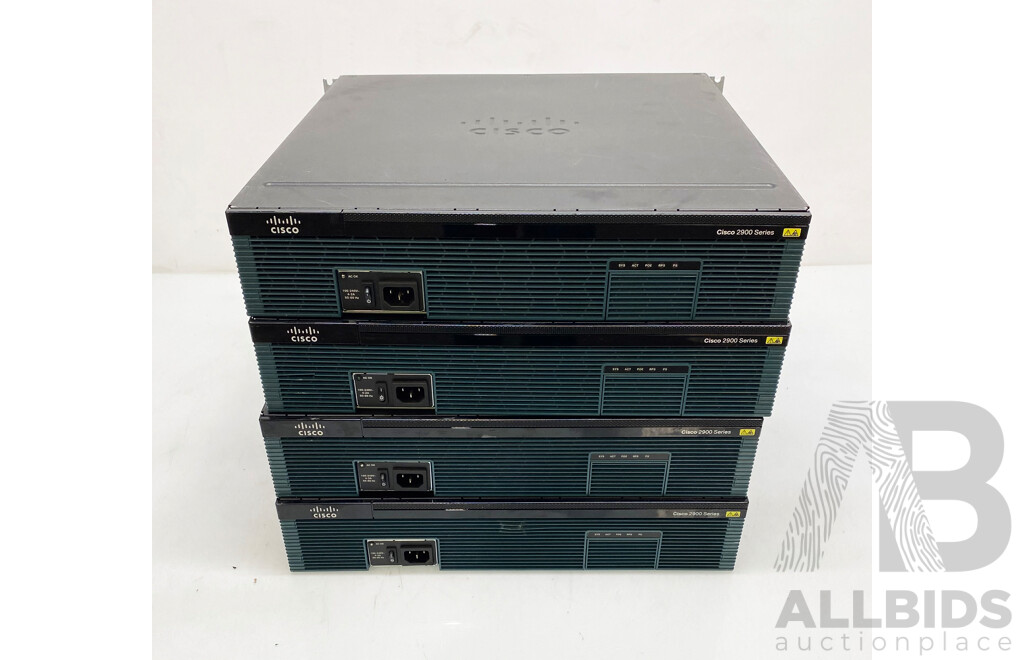 Cisco (CISCO2951/K9 V06) 2900 Series Integrated Services Routers - Lot of Four