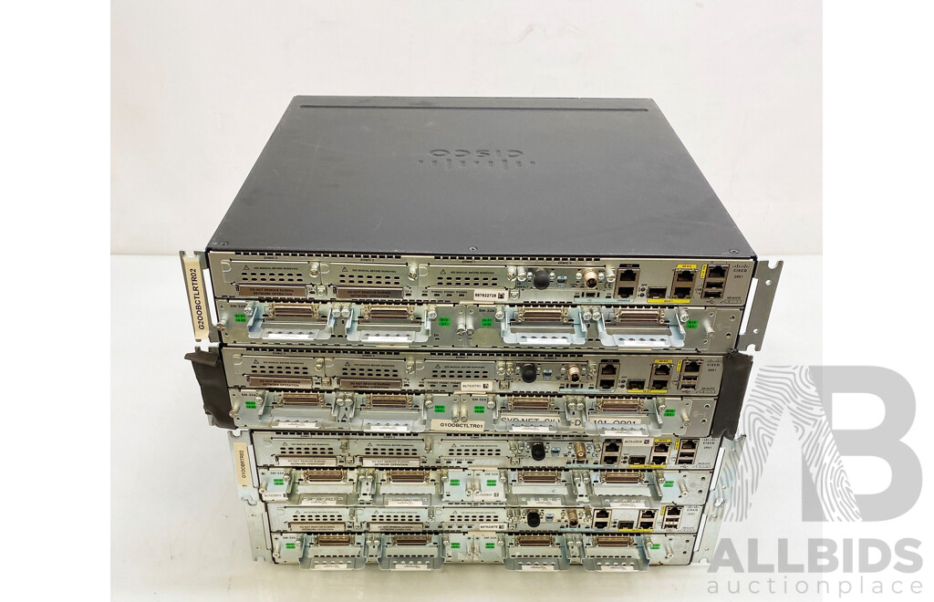 Cisco (CISCO2951/K9 V06) 2900 Series Integrated Services Routers - Lot of Four