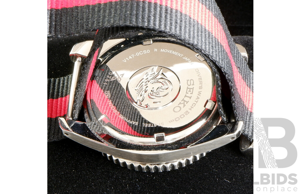 Boxed Seiko Prospex Solar Divers Wrist Watch, V147-0CS0