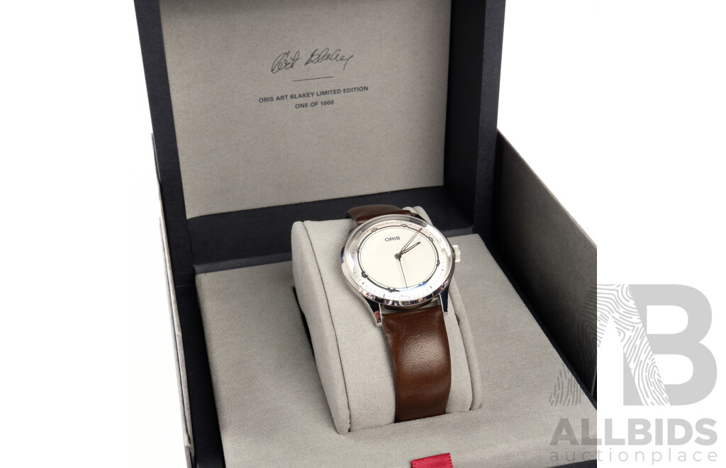 Boxed Oris Art Blakey Limited Edition Watch, Swiss Made (210/1000)
