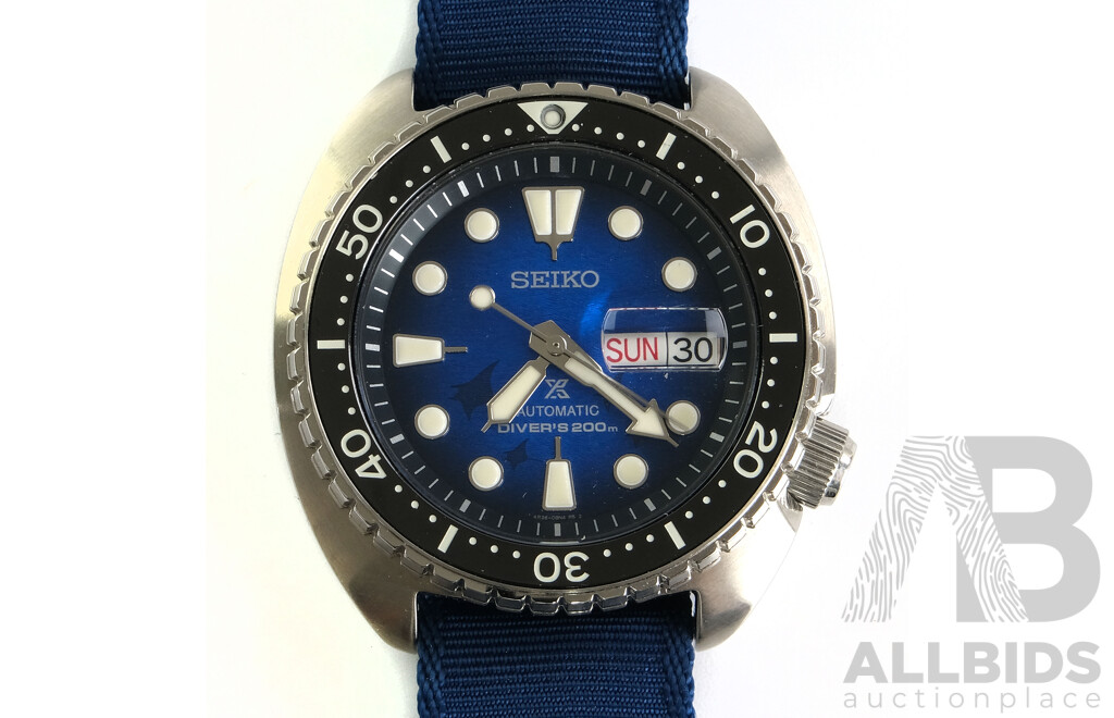 Boxed Seiko Divers 'Save the Ocean' Special Edition Watch, Sapphire Crystal with Spare Band