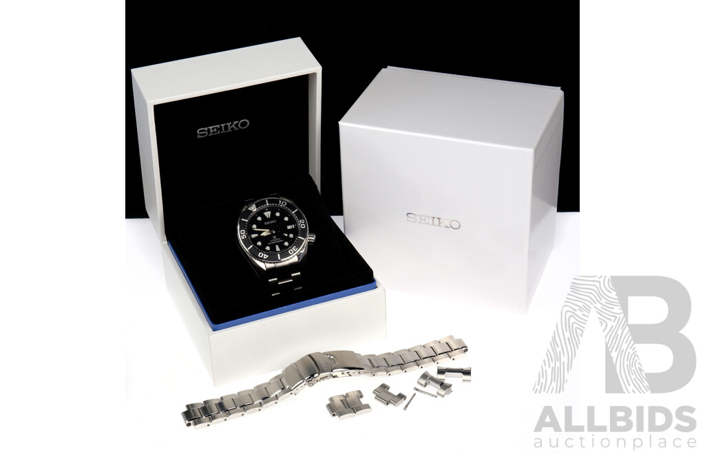 Boxed Seiko Sumo SPB101J with Milat Screwlink and Milled Clasp, Sapphire Crystal, Made in Japan