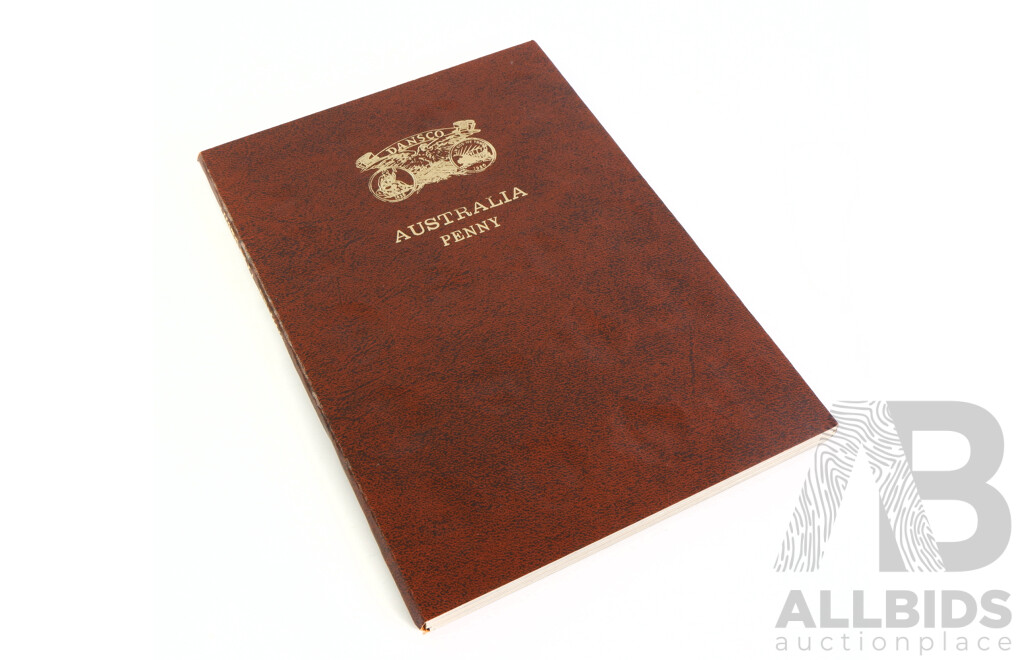 Dansco Penny Album with 77 Australian Pennies, Including 1925 and 1946
