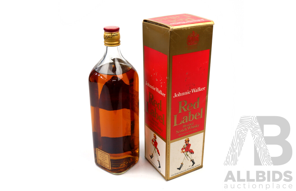 Johnnie Walker Red  Label, 1.125 Litre Bottle in Original Box