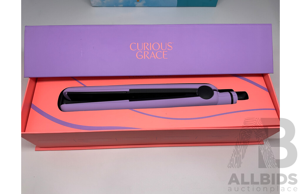 Curious Grace Ceramic Hair Straightener and Ionic Hair Dryer - LOT of 2 - ORP$239.90