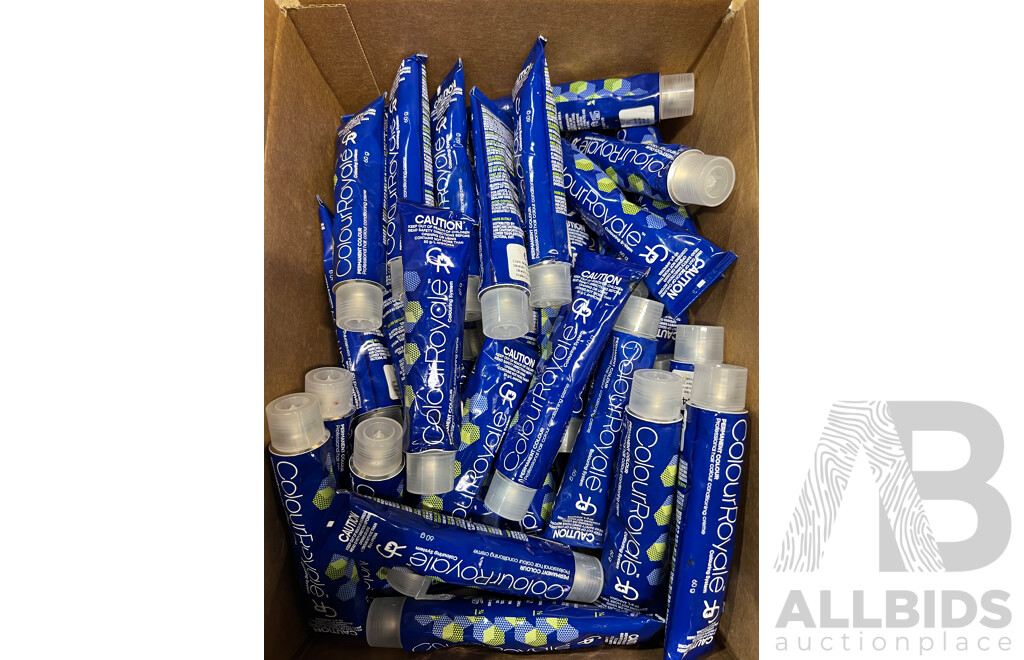 Colour Royale Assorted Colours Professional Hair Colour Conditioning Creme 60ml - Lot of 48 - ORP$768