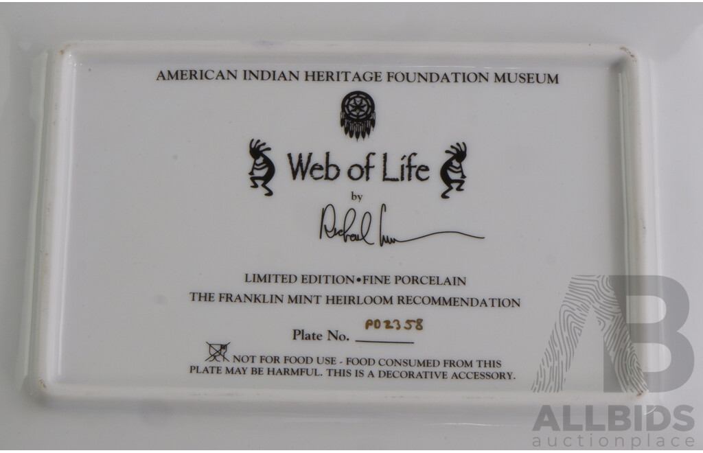 Collection Six Limited Edition Franklin MInt Collectors Plates in Original Packaging Wuith Certificates of Authenticity From the American Indian Heritage Foundation Museum Series