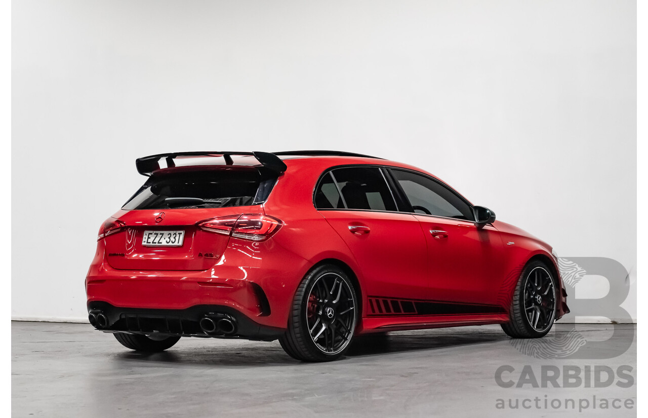 02/2020 Mercedes Benz A45 S AMG 4Matic+ (AWD) W177 MY20 4d Hatchback Jupiter Red Turbo 2.0L