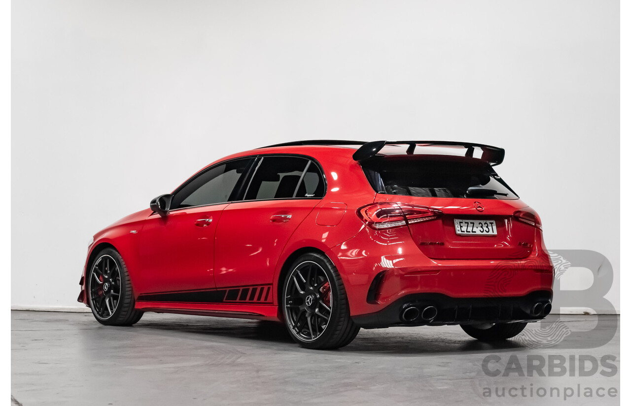 02/2020 Mercedes Benz A45 S AMG 4Matic+ (AWD) W177 MY20 4d Hatchback Jupiter Red Turbo 2.0L