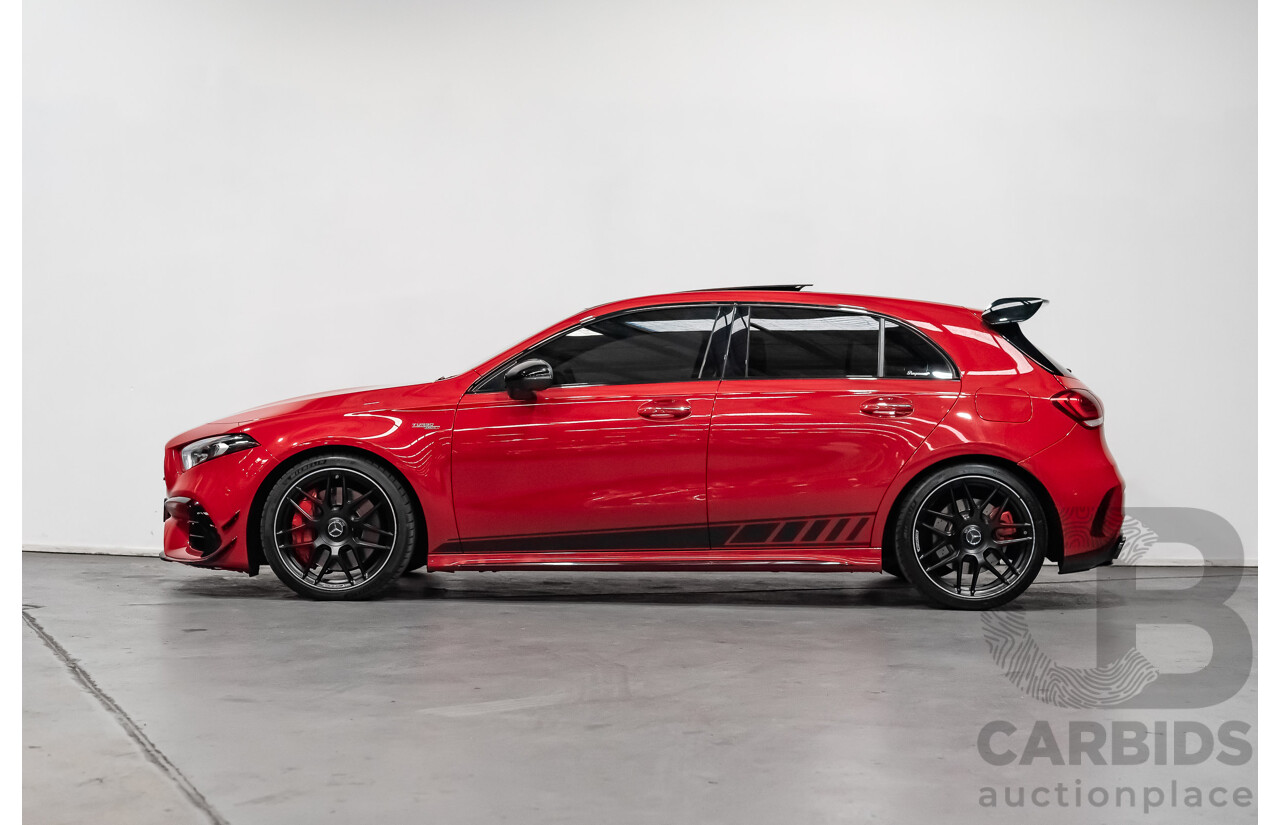 02/2020 Mercedes Benz A45 S AMG 4Matic+ (AWD) W177 MY20 4d Hatchback Jupiter Red Turbo 2.0L