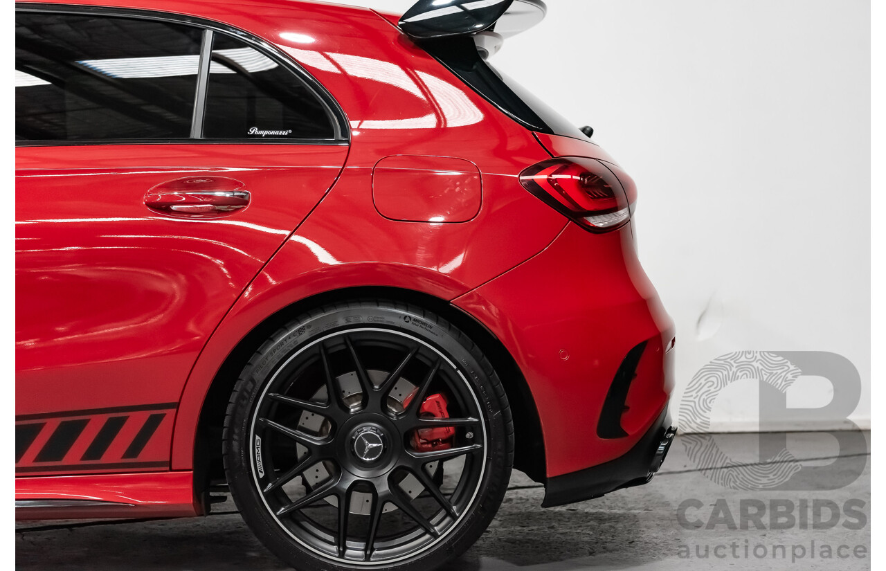 02/2020 Mercedes Benz A45 S AMG 4Matic+ (AWD) W177 MY20 4d Hatchback Jupiter Red Turbo 2.0L