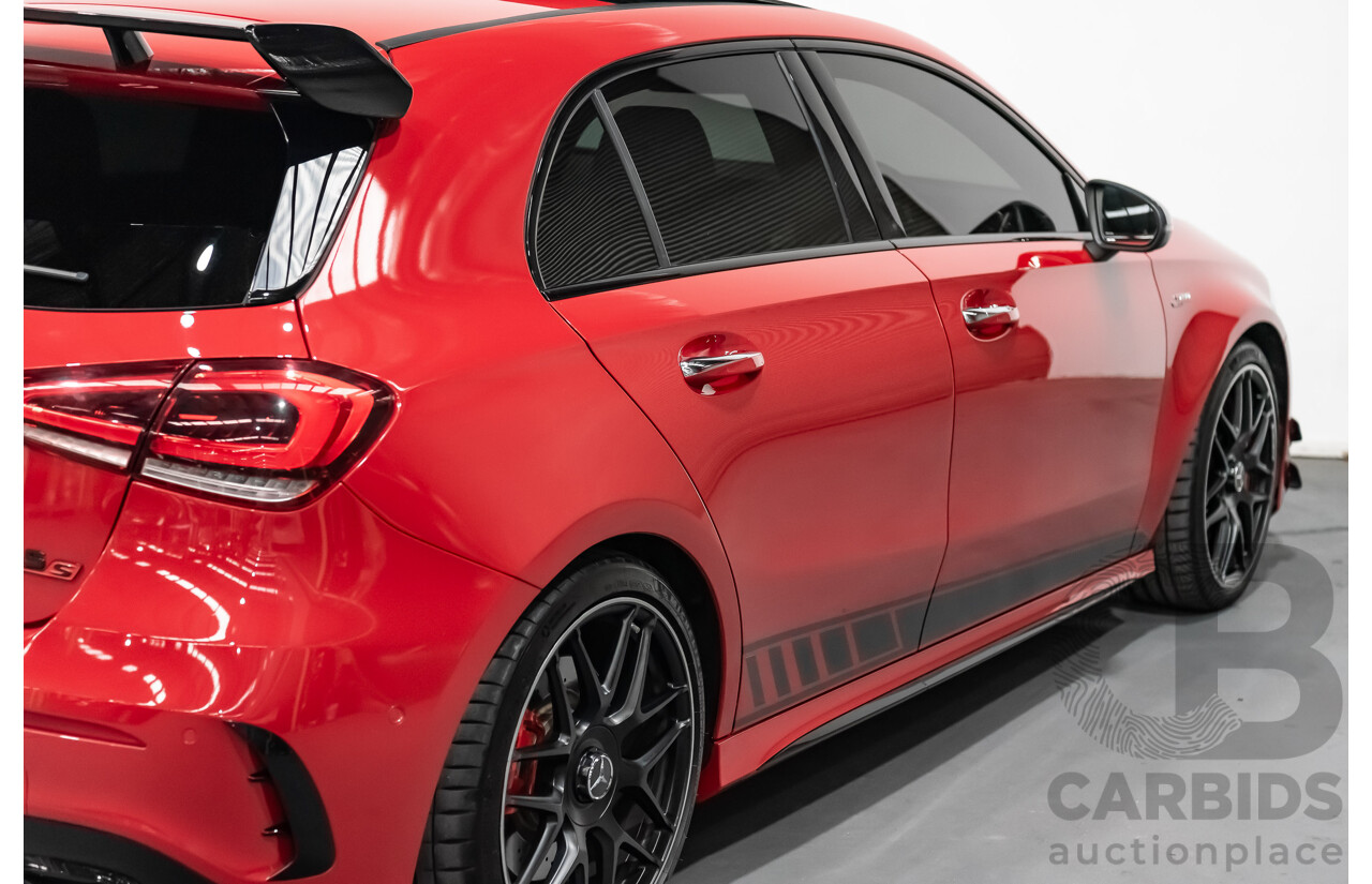 02/2020 Mercedes Benz A45 S AMG 4Matic+ (AWD) W177 MY20 4d Hatchback Jupiter Red Turbo 2.0L