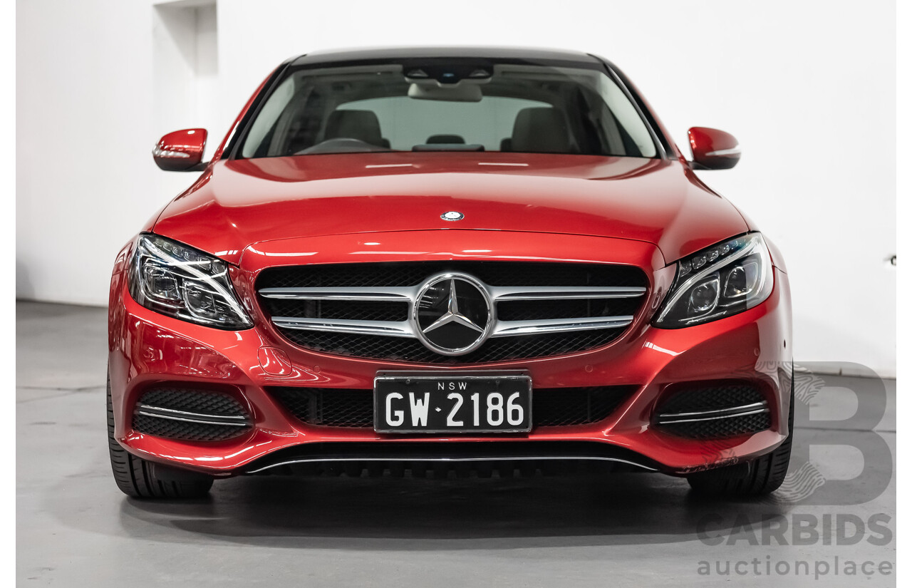 7/2015 Mercedes-Benz C250 W205 4d Sedan Hyacinth Red Metallic Turbo 2.0L