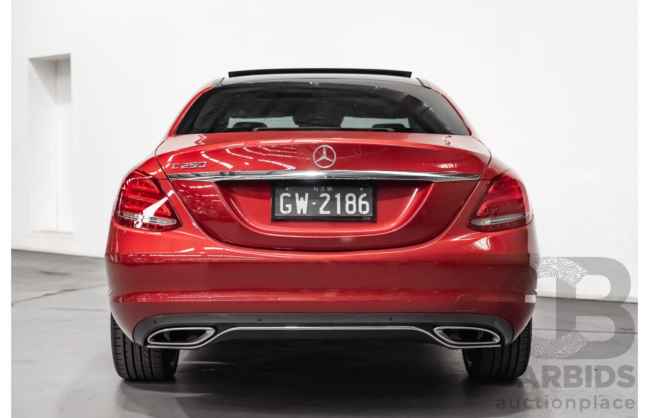 7/2015 Mercedes-Benz C250 W205 4d Sedan Hyacinth Red Metallic Turbo 2.0L