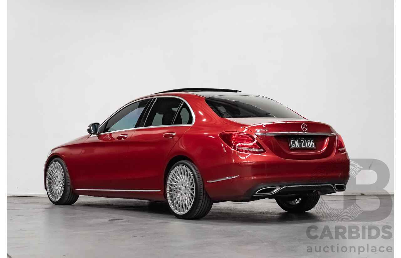 7/2015 Mercedes-Benz C250 W205 4d Sedan Hyacinth Red Metallic Turbo 2.0L