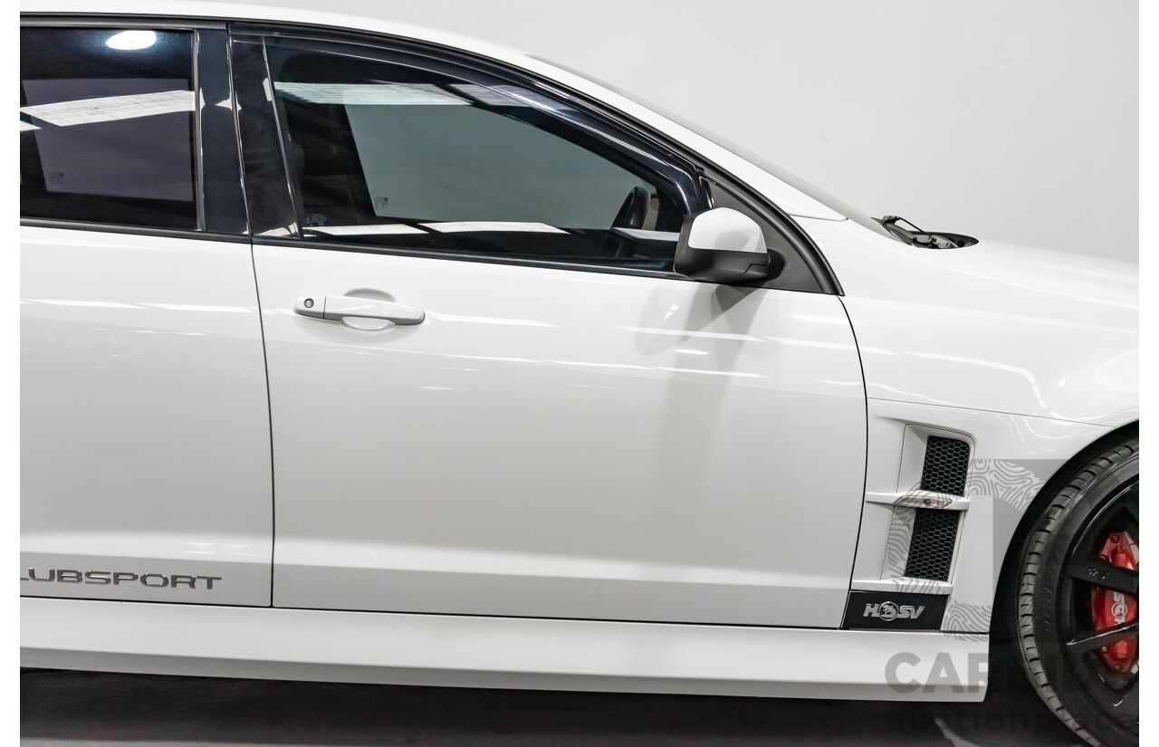 10/2012 Holden HSV Clubsport R8 Tourer E3 25th Anniversary MY12.5 4d Wagon Heron White 6.2L